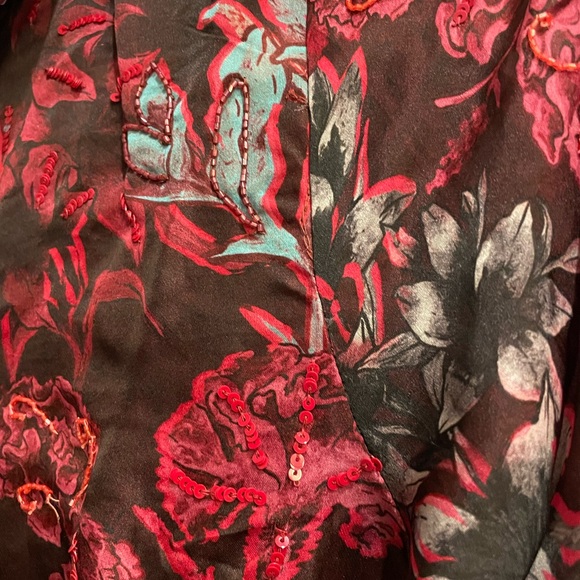 NWT silk La Fuori maxi dress. Hand beaded. Size M (fits US 6) - Picture 3 of 8